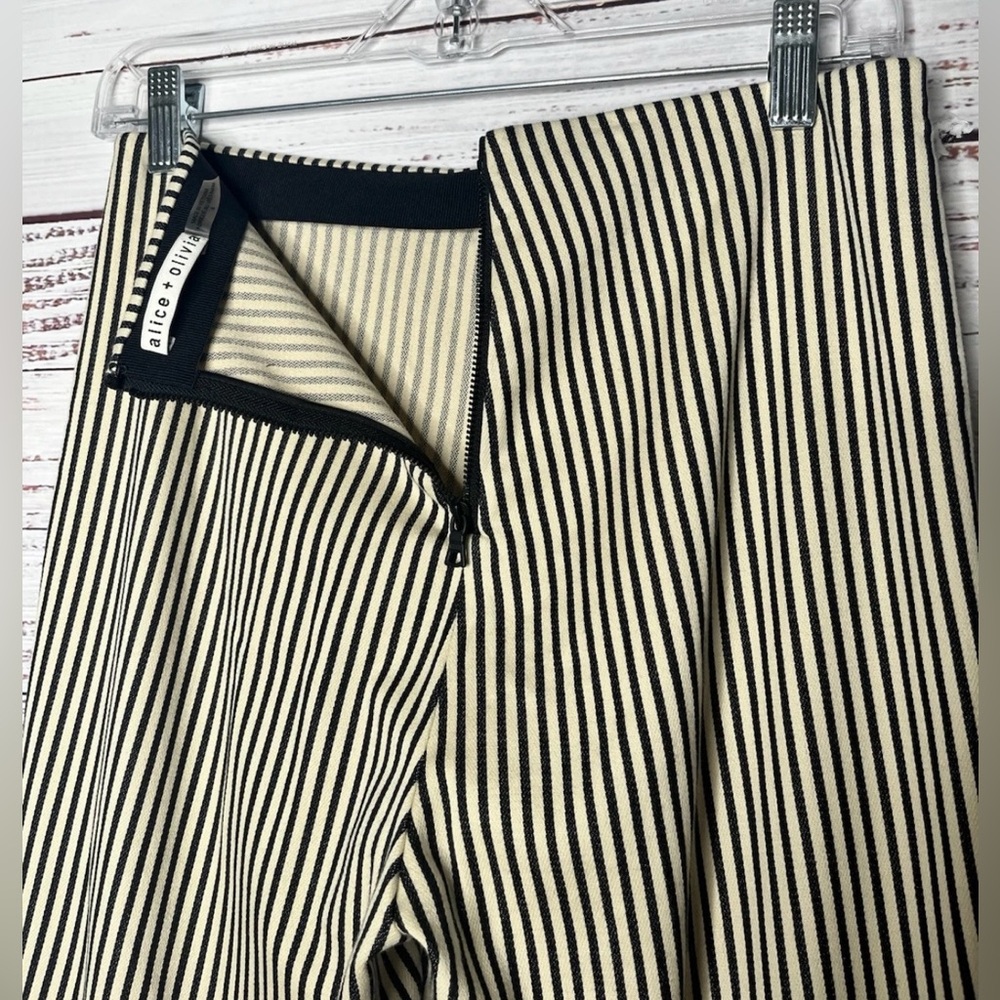 Alice + Olivia Jinny High-Waist High-Low Flare BohoChic Bell Bottom Pants Size 4 - Picture 7 of 11